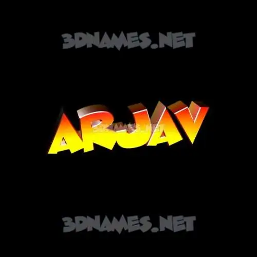 arjav in Black Background style - 3D name wallpaper