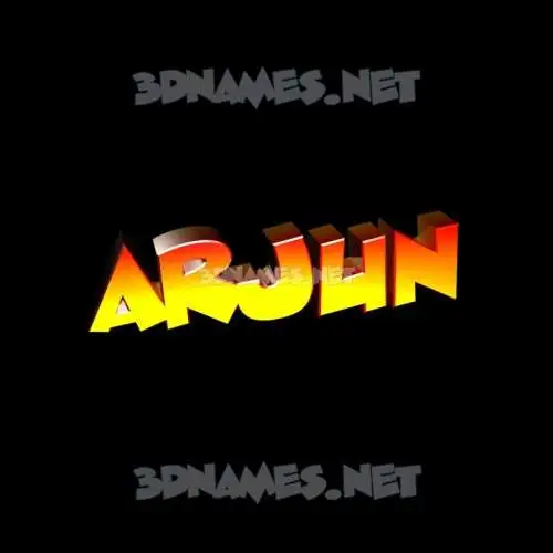 arjun in Black Background style - 3D name wallpaper