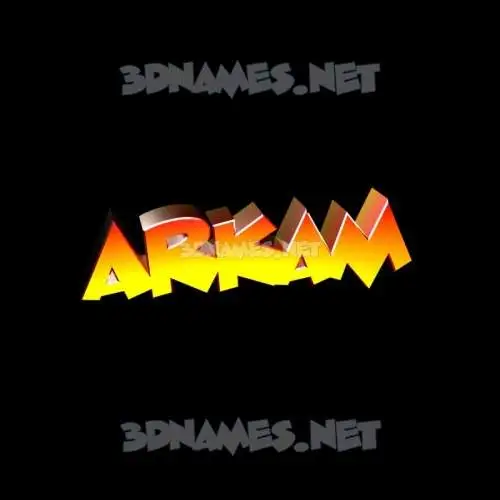arkam in Black Background style - 3D name wallpaper