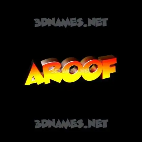 aroof in Black Background style - 3D name wallpaper aroof in Black Background style - 3D name wallpaper