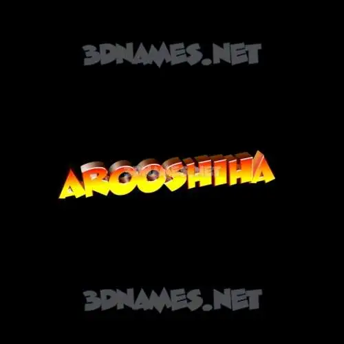 arooshiha in Black Background style - 3D name wallpaper