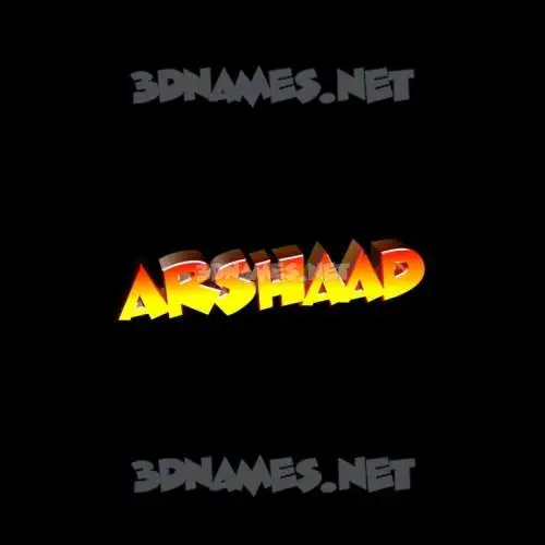 arshaad in Black Background style - 3D name wallpaper