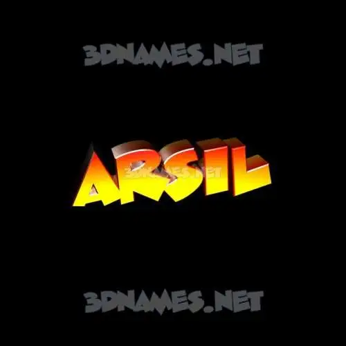 arsil in Black Background style - 3D name wallpaper