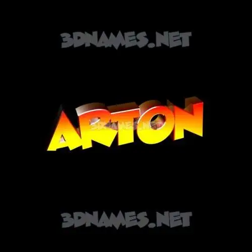 arton in Black Background style - 3D name wallpaper