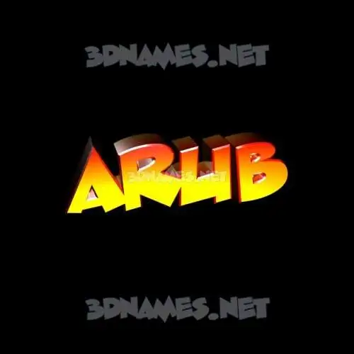 arub in Black Background style - 3D name wallpaper