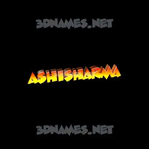 ashisharma in Black Background style - 3D name wallpaper