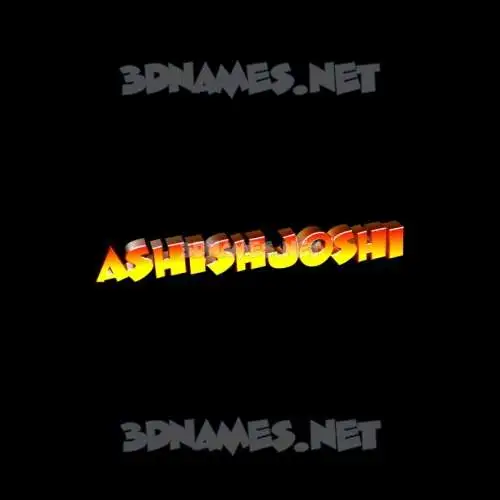 ashishjoshi in Black Background style - 3D name wallpaper