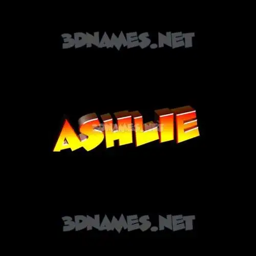 ashlie in Black Background style - 3D name wallpaper