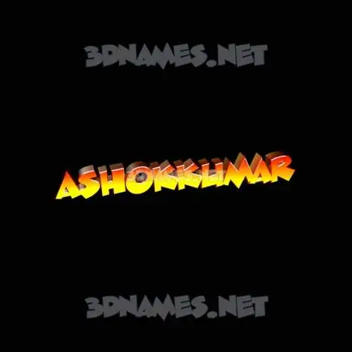 ashokkumar in Black Background style - 3D name wallpaper