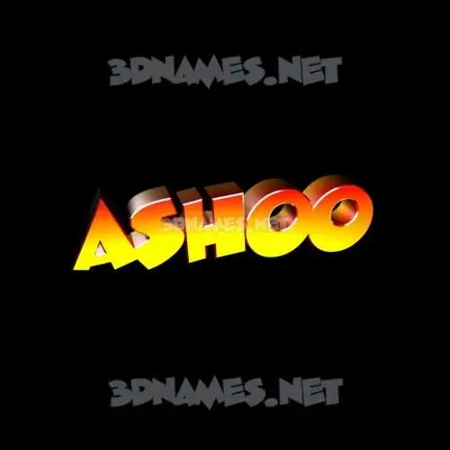 ashoo in Black Background style - 3D name wallpaper