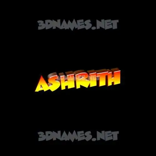 ashrith in Black Background style - 3D name wallpaper