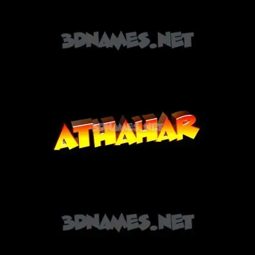 athahar in Black Background style - 3D name wallpaper