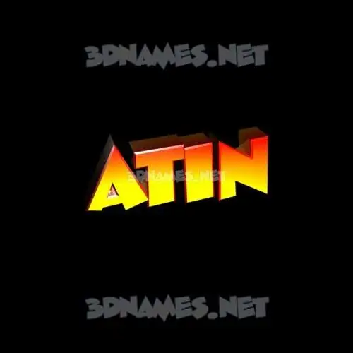 atin in Black Background style - 3D name wallpaper
