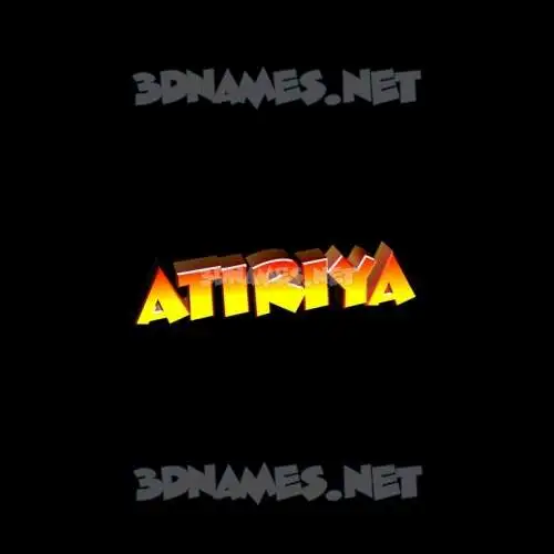 atiriya in Black Background style - 3D name wallpaper