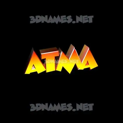 atma in Black Background style - 3D name wallpaper