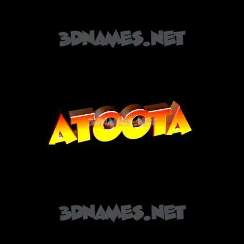 atoota in Black Background style - 3D name wallpaper
