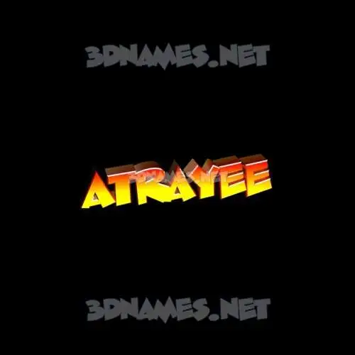 atrayee in Black Background style - 3D name wallpaper