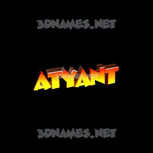 atyant in Black Background style - 3D name wallpaper
