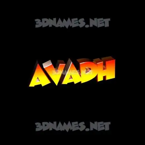 avadh in Black Background style - 3D name wallpaper