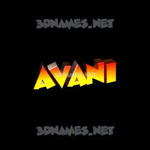 avani in Black Background style - 3D name wallpaper