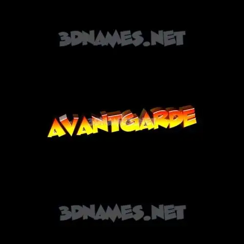 avantgarde in Black Background style - 3D name wallpaper