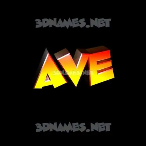 ave in Black Background style - 3D name wallpaper