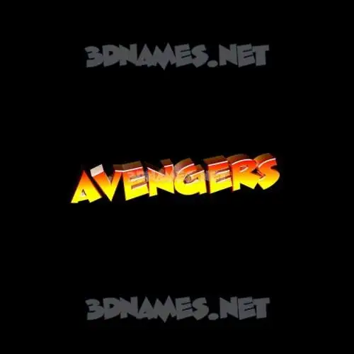 avengers in Black Background style - 3D name wallpaper