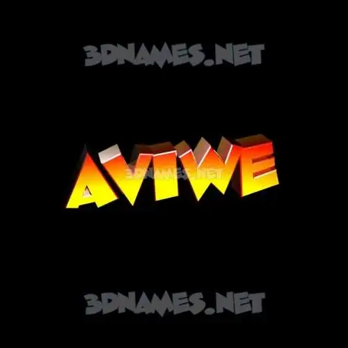aviwe in Black Background style - 3D name wallpaper