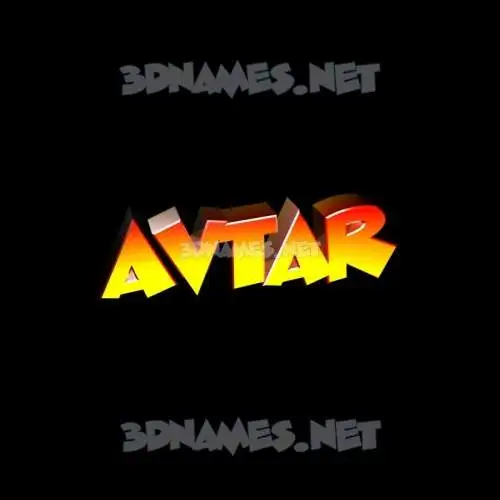 avtar in Black Background style - 3D name wallpaper