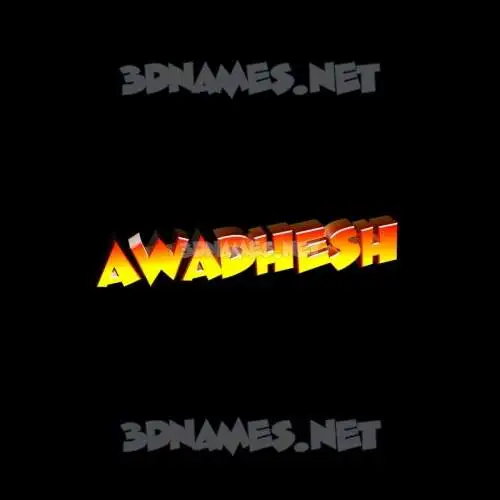 awadhesh in Black Background style - 3D name wallpaper