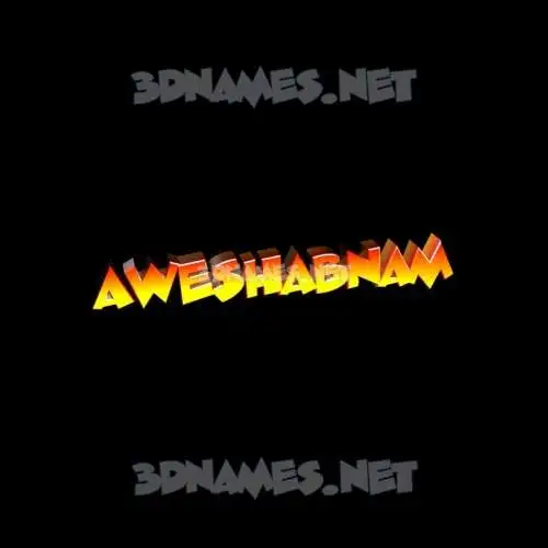 aweshabnam in Black Background style - 3D name wallpaper