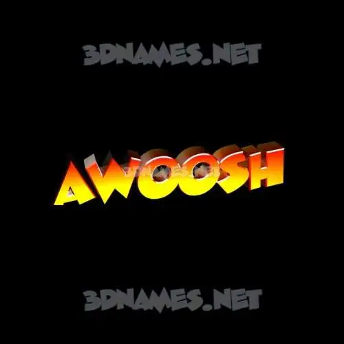 awoosh in Black Background style - 3D name wallpaper