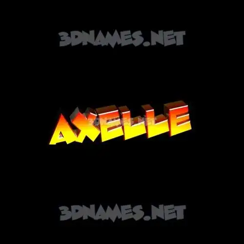 axelle in Black Background style - 3D name wallpaper