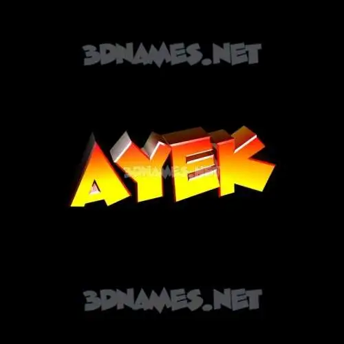 ayek in Black Background style - 3D name wallpaper