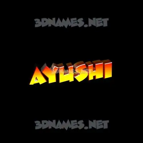 ayushi in Black Background style - 3D name wallpaper