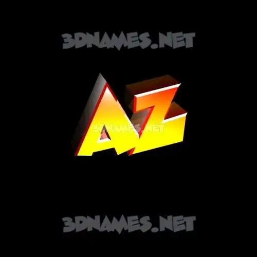 az in Black Background style - 3D name wallpaper
