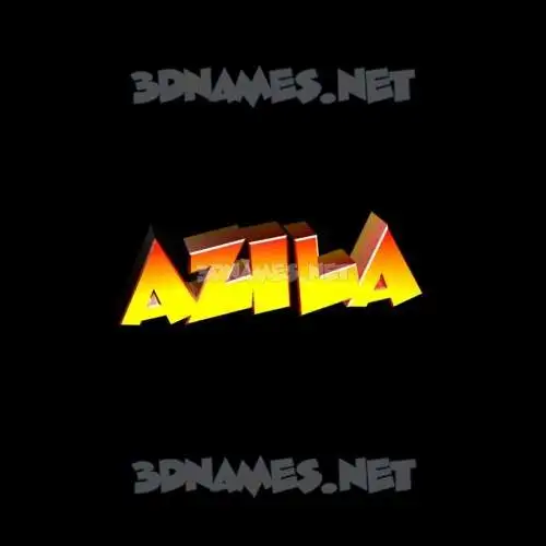 azila in Black Background style - 3D name wallpaper