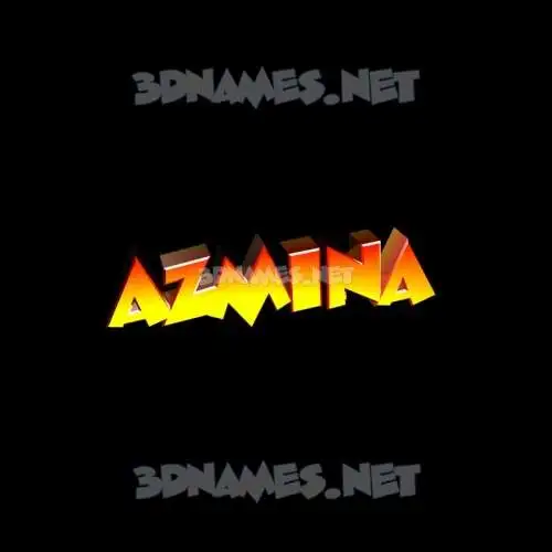 azmina in Black Background style - 3D name wallpaper