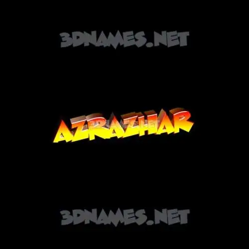 azrazhar in Black Background style - 3D name wallpaper azrazhar in Black Background style - 3D name wallpaper