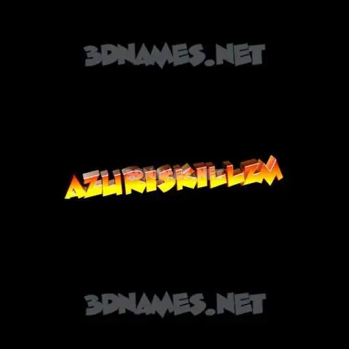 azuriskillzm in Black Background style - 3D name wallpaper