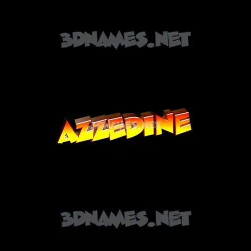 azzedine in Black Background style - 3D name wallpaper