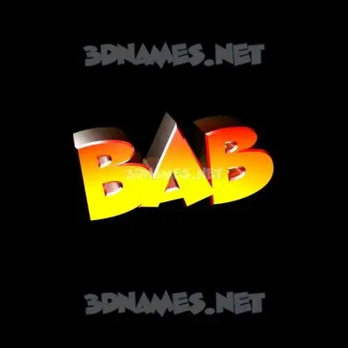 bab in Black Background style - 3D name wallpaper bab in Black Background style - 3D name wallpaper