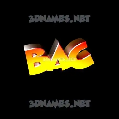 bac in Black Background style - 3D name wallpaper bac in Black Background style - 3D name wallpaper