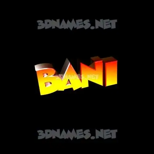 bani in Black Background style - 3D name wallpaper
