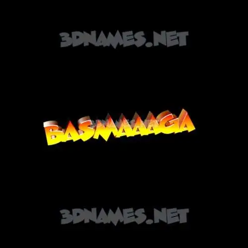 basmaaaga in Black Background style - 3D name wallpaper