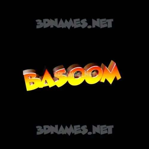basoom in Black Background style - 3D name wallpaper