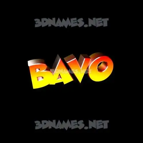 bavo in Black Background style - 3D name wallpaper