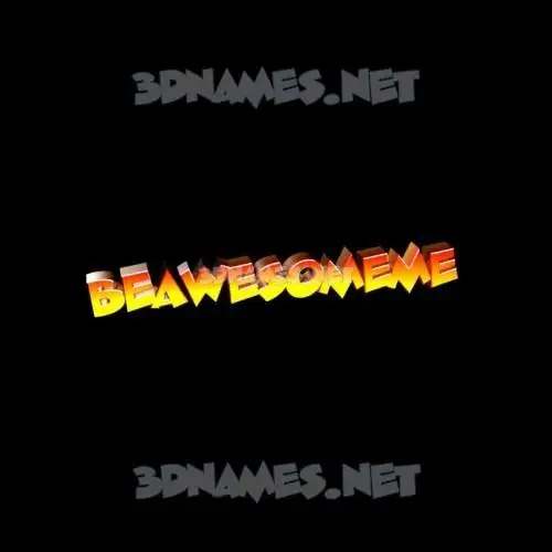 beawesomeme in Black Background style - 3D name wallpaper