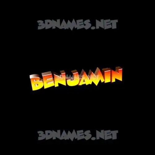 benjamin in Black Background style - 3D name wallpaper