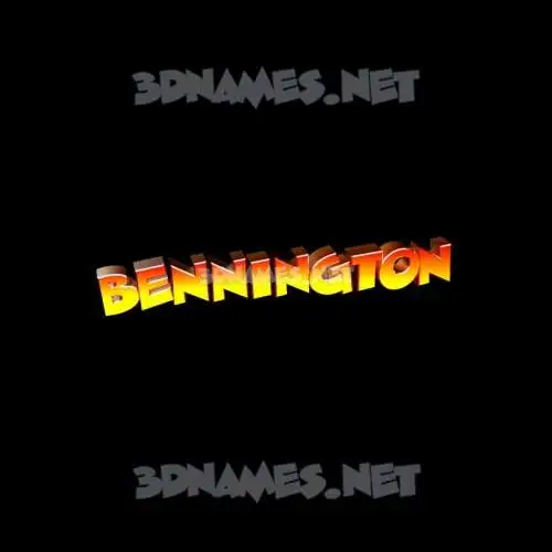bennington in Black Background style - 3D name wallpaper bennington in Black Background style - 3D name wallpaper